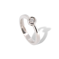 Anello solitario CMARK  in oro  18k e diamanti  naturali Donna  - CMARK
